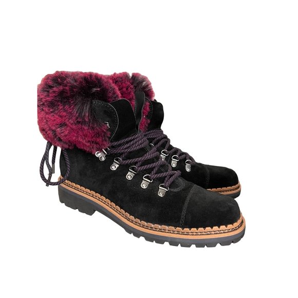 Sam Edelman Bowen suede Fur boot snow rain snow boot winter posh boot 8 - Picture 6 of 7